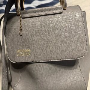 Mystique Boutique Gray Vegan Leather Backpack